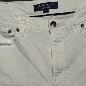 Ralph Lauren Purple Label White Denim Pants